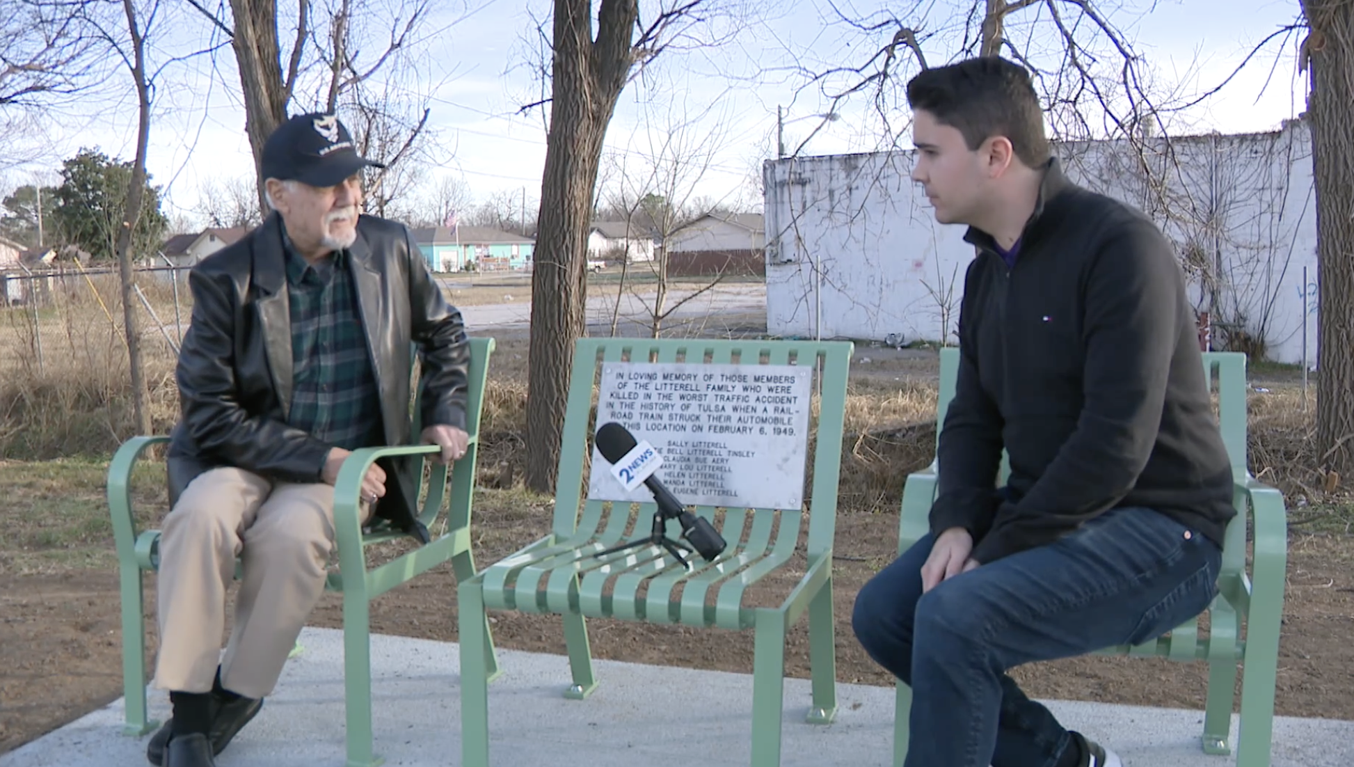 Brodie and Litterell on new bench