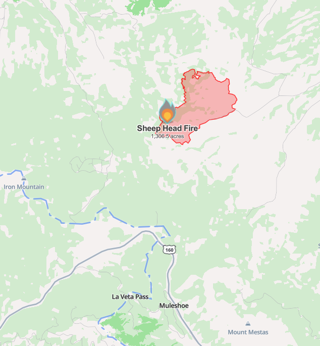 Wildfire perimeter map