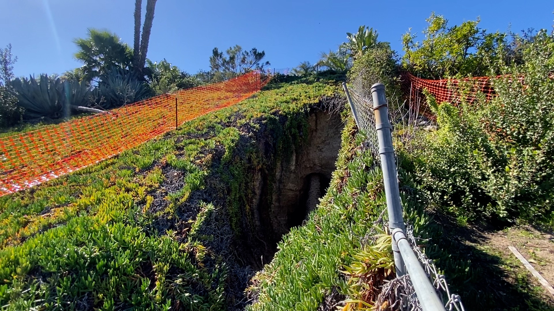 One man says the sinkhole near his property has gone untreated for more than one year.