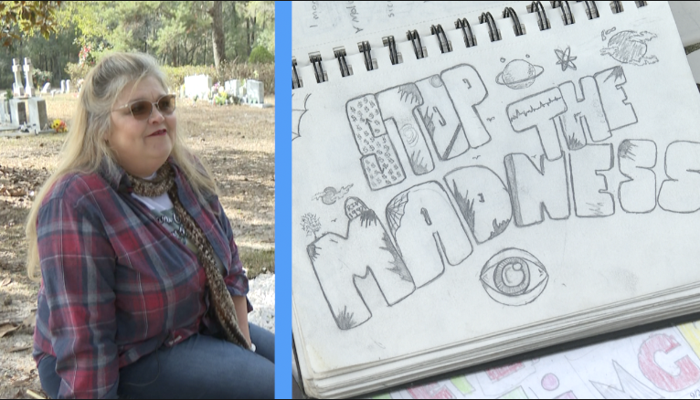 Leah Finch, and son, Kiefer's, drawings 