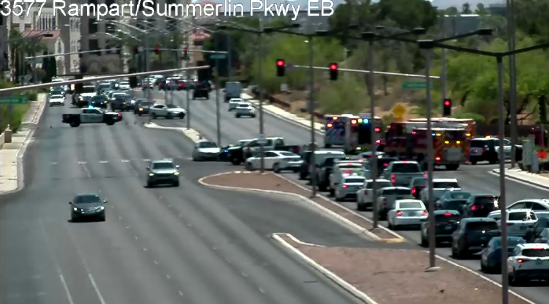 Rampart Boulevard and Canyon Run Drive motorcycle crash