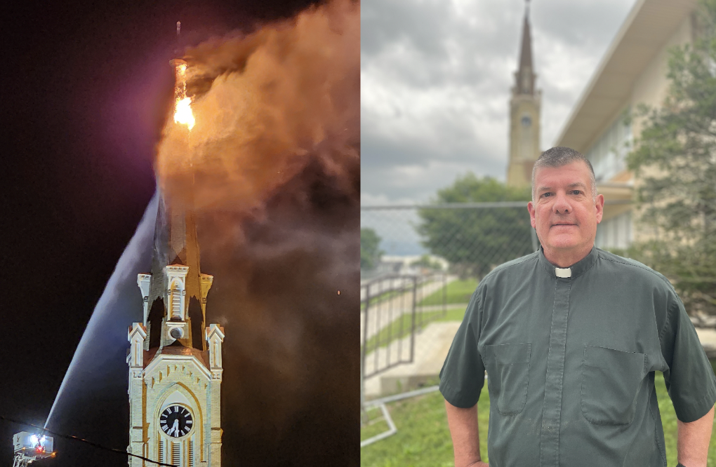 St. John The Baptist Catholic Church Steeple Fire