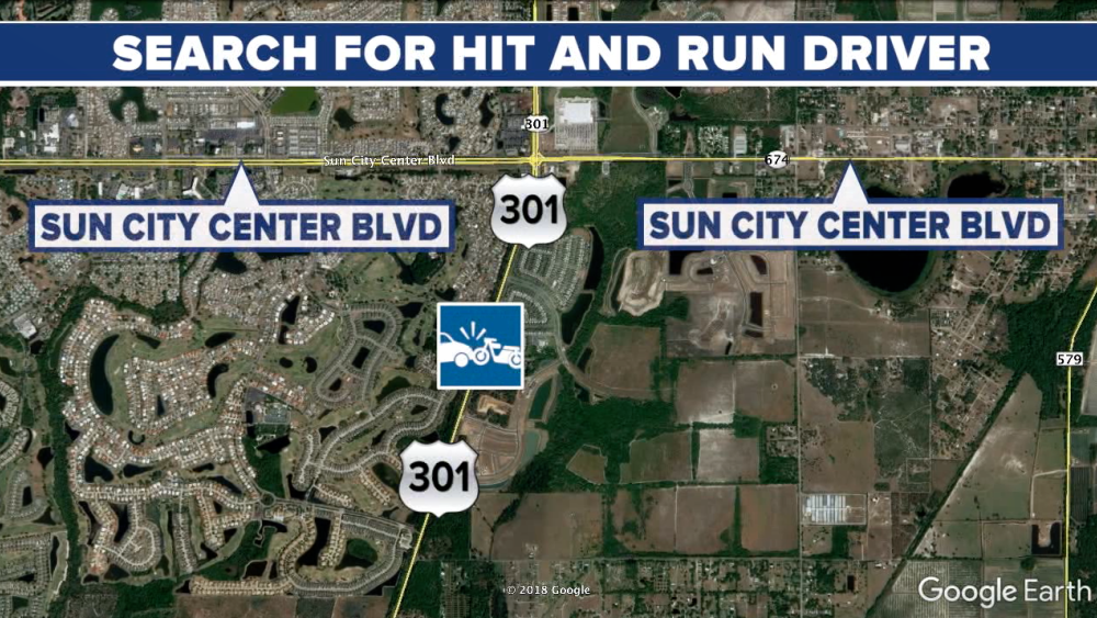 Sun City Center hit-and-run map