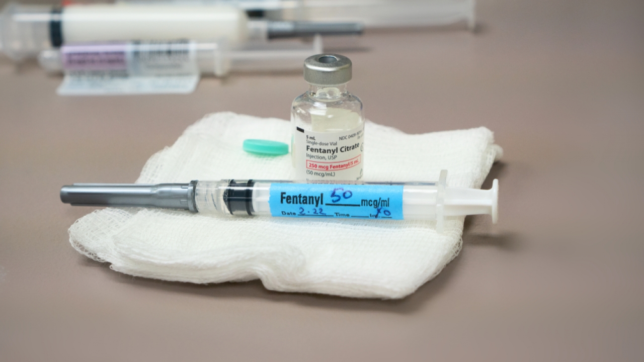 Fentanyl in a syringe