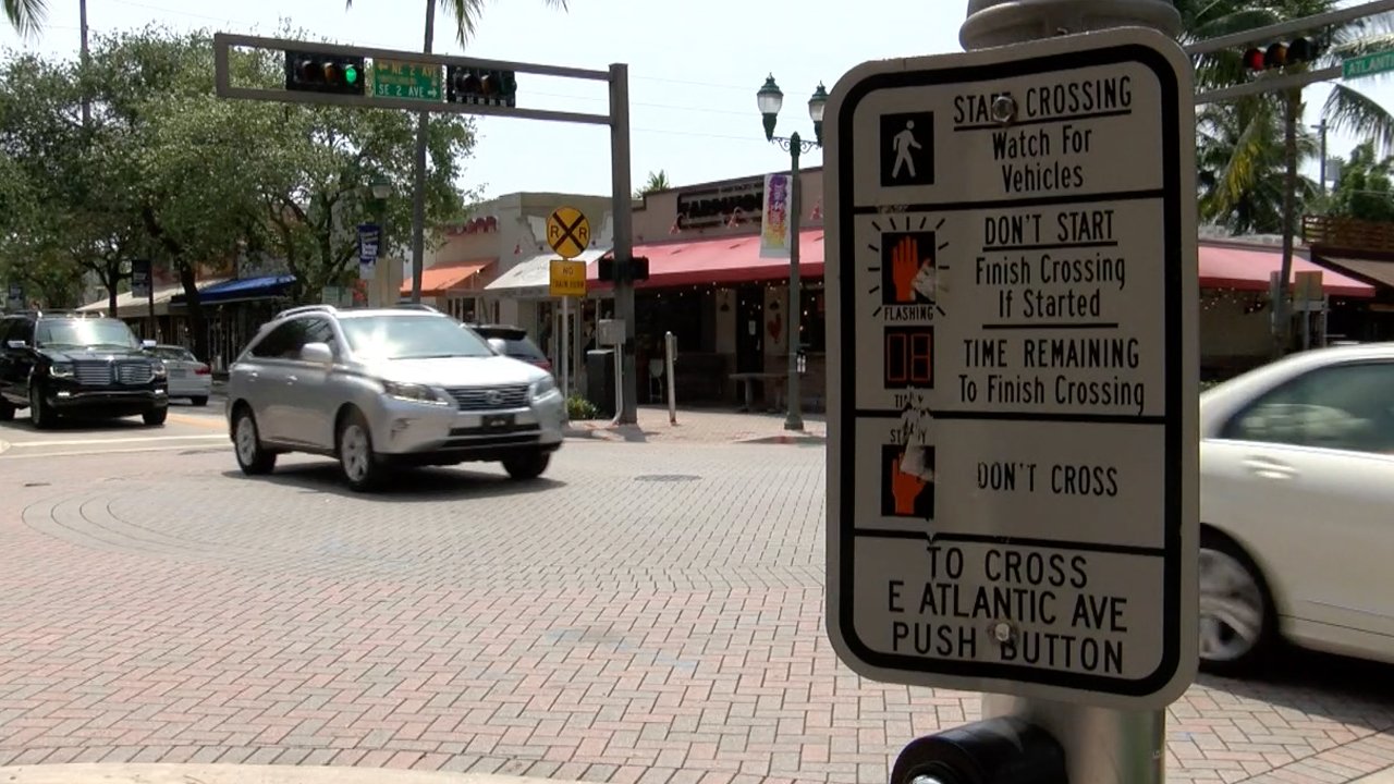 Atlantic Avenue in Delray Beach, Florida.