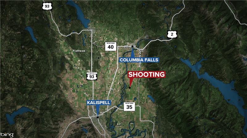 Columbia Falls Stage Rd shooting map