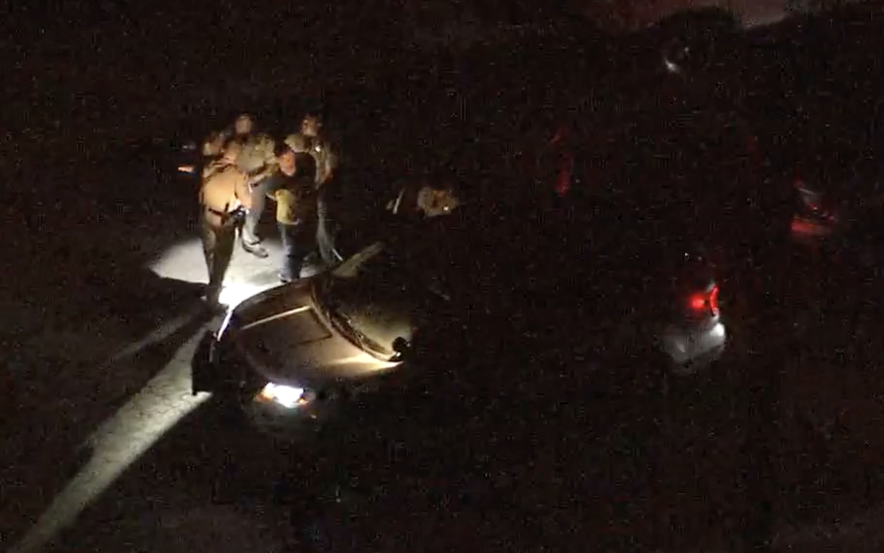 Pursuit suspect taken into custody