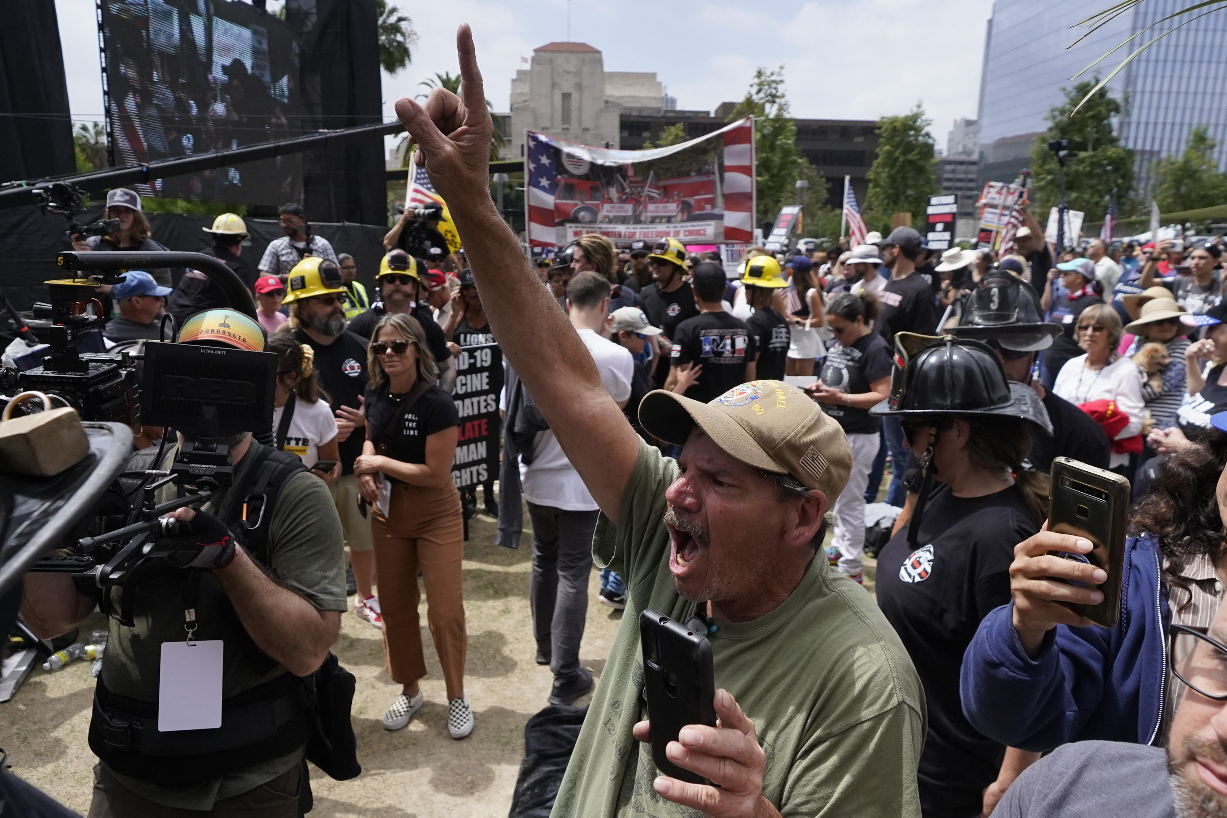 Virus Outbreak California Protest