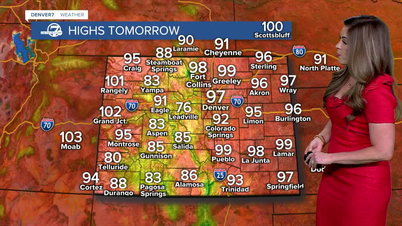 Statewide High Temperatures for Thursday, July 11