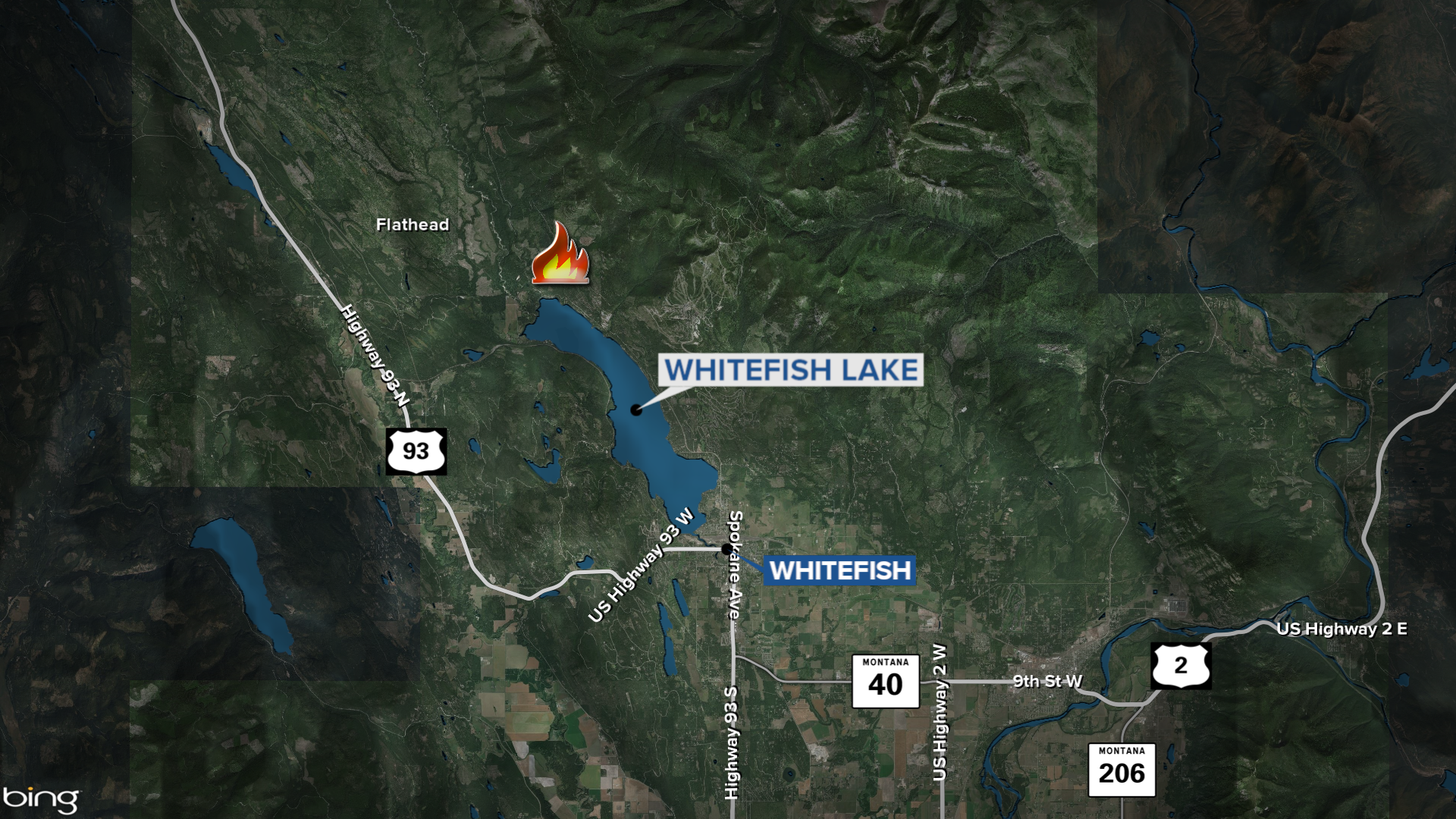 Whitefish North Lake Fire