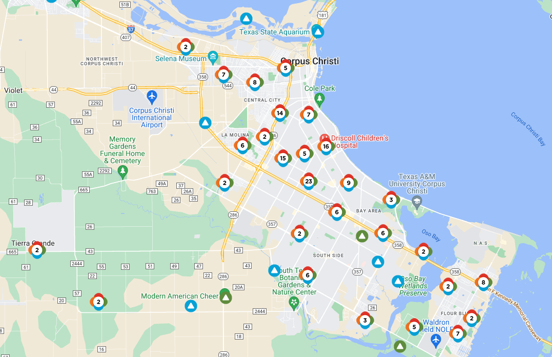 AEP Texas Power outage map 