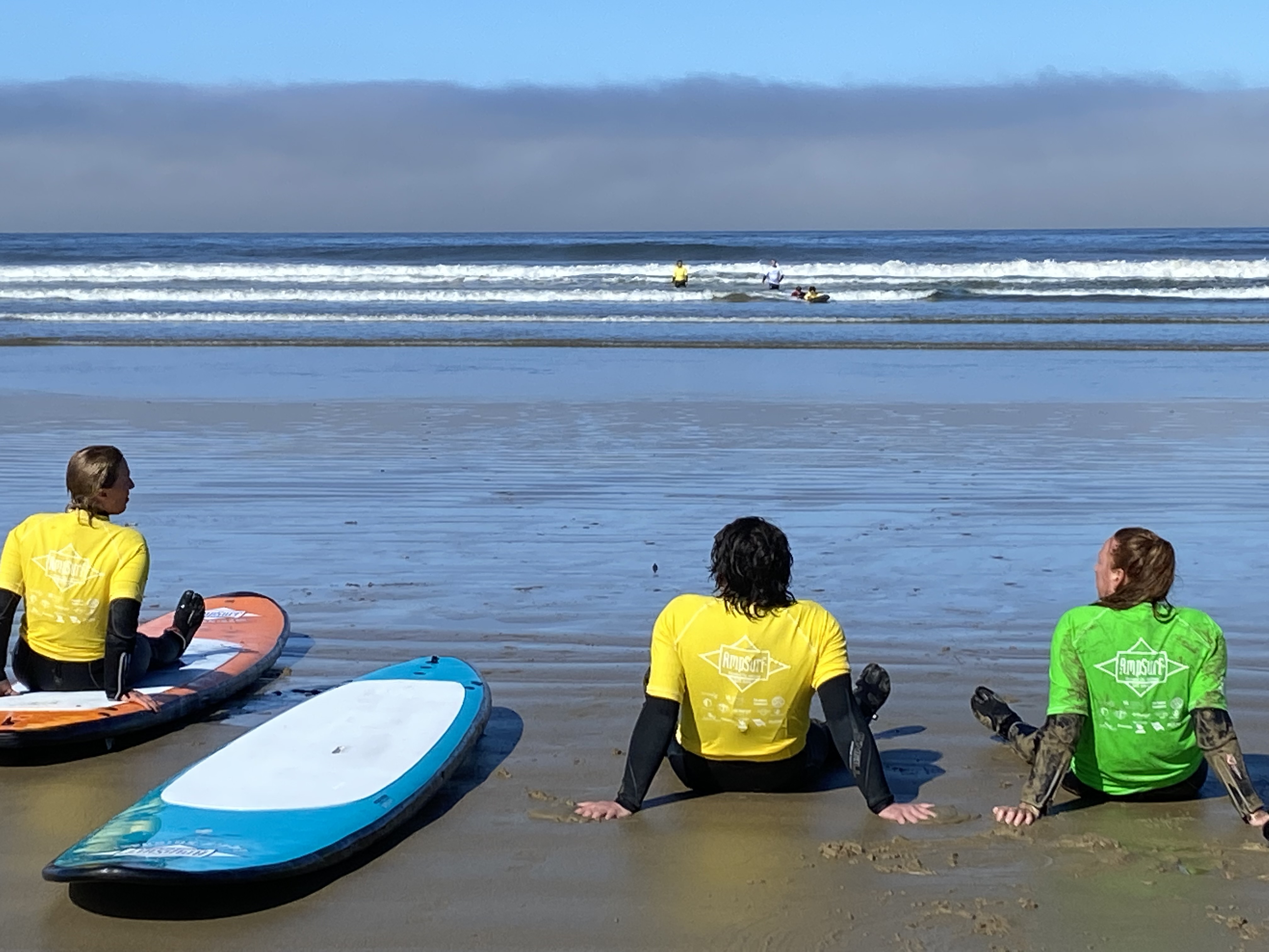 Veterans learning to surf at Pismo Beach