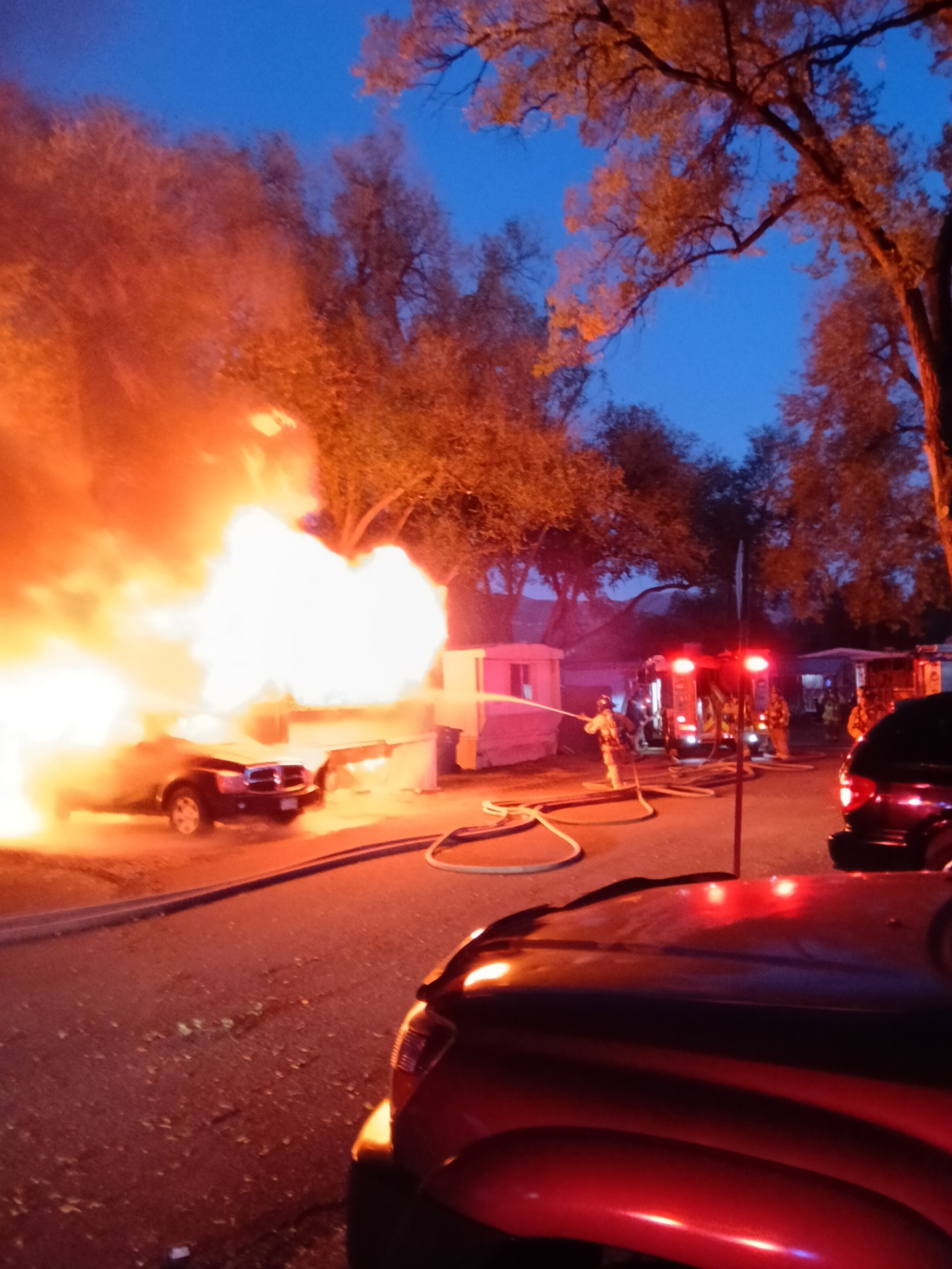 Mobile home fire 