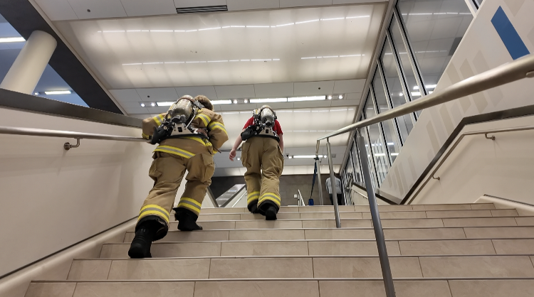 Olathe West High School stair climb