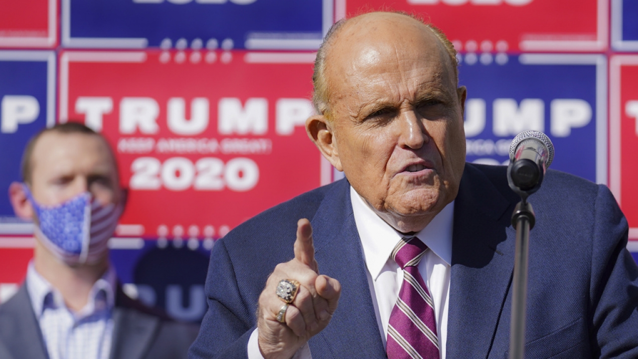 Former New York mayor Rudy Giuliani is shown.