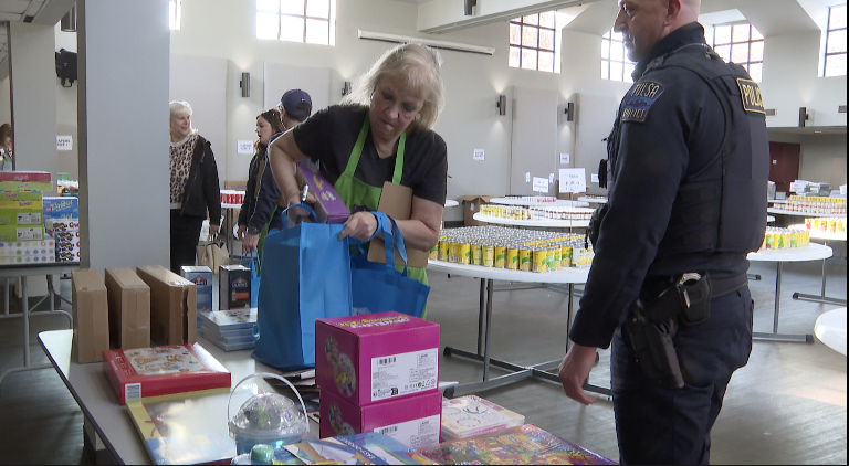 Officers picking out toys for 'Random Acts of Kindness' Week