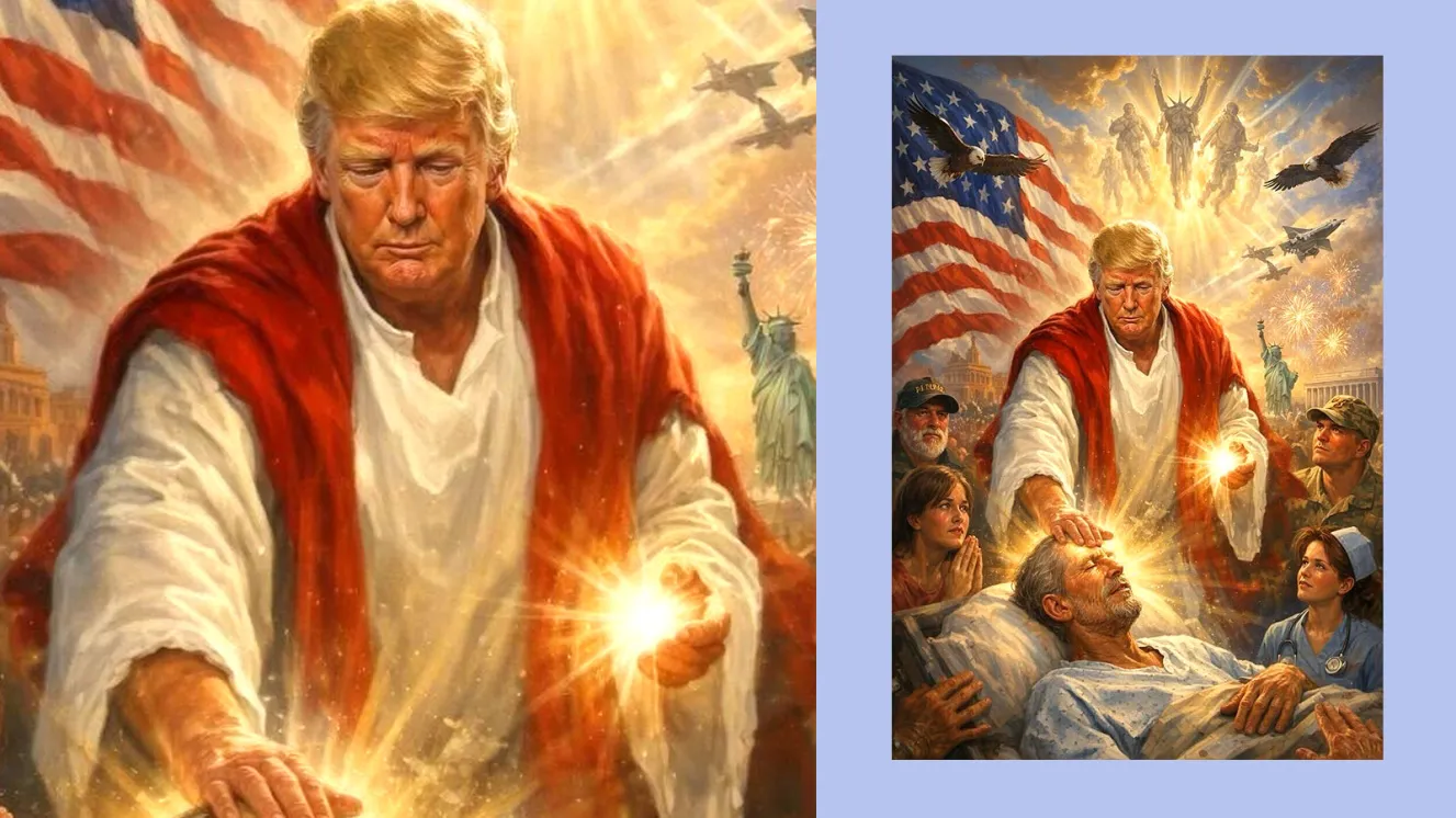Trump says Jesus-like image was meant to show him as doctor
