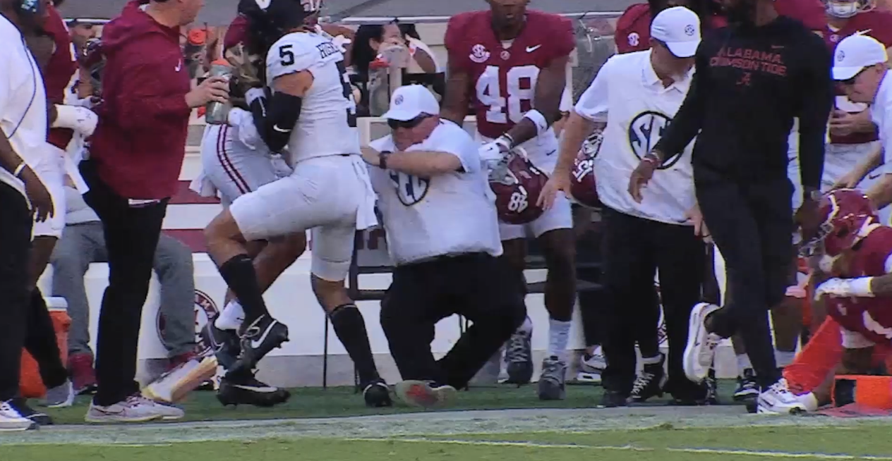 A sideline collision 