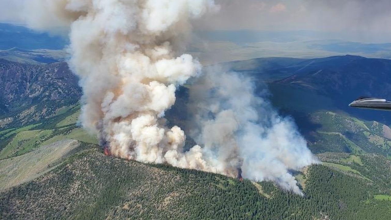 Moors Mountain Fire northeast of Helena (July 16, 2022)