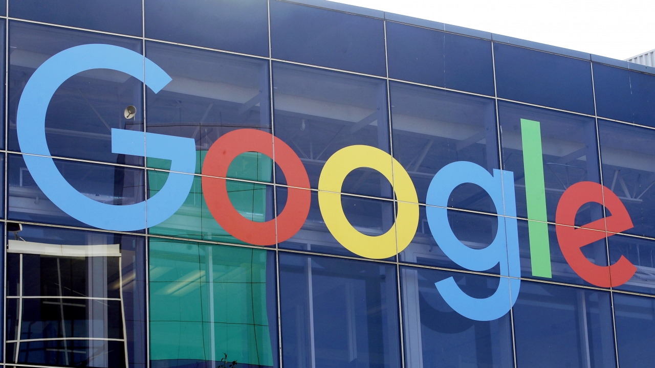 A sign is shown on a Google building