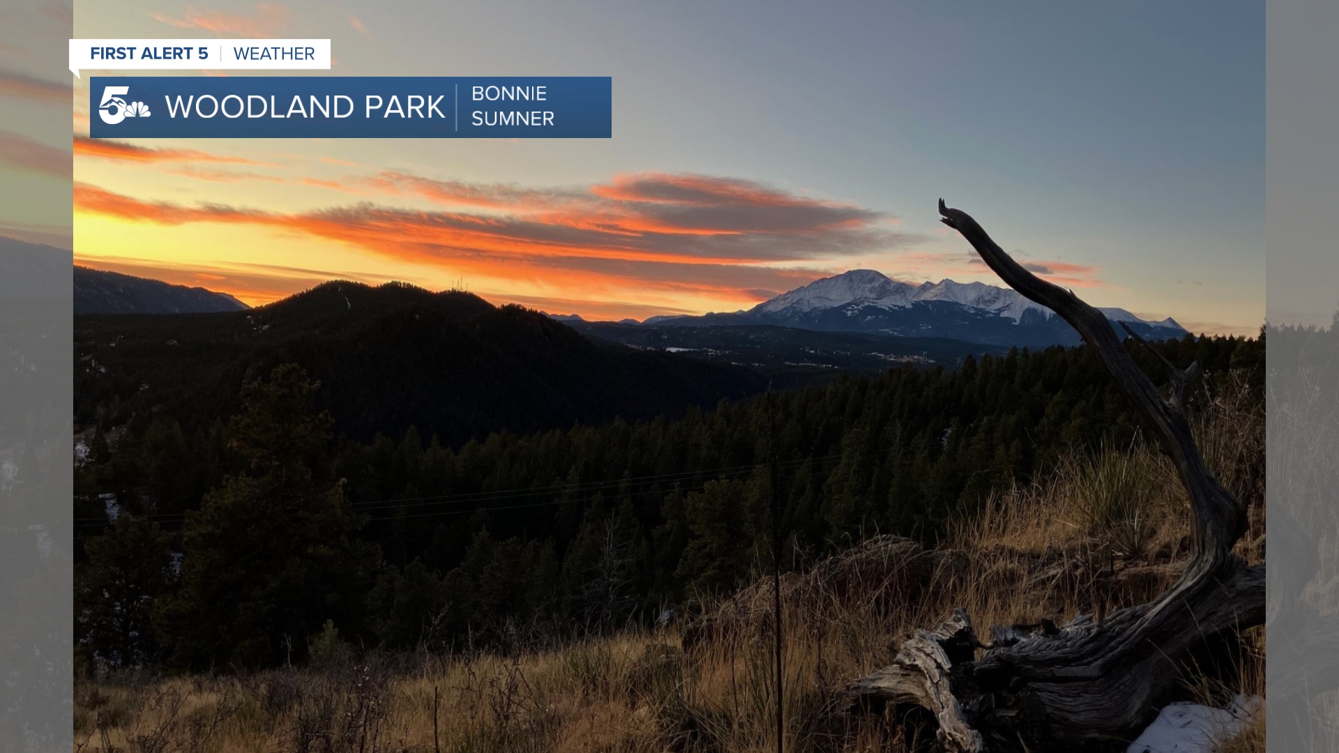 Wave clouds seen over Pikes Peak as viewed from Woodland Park