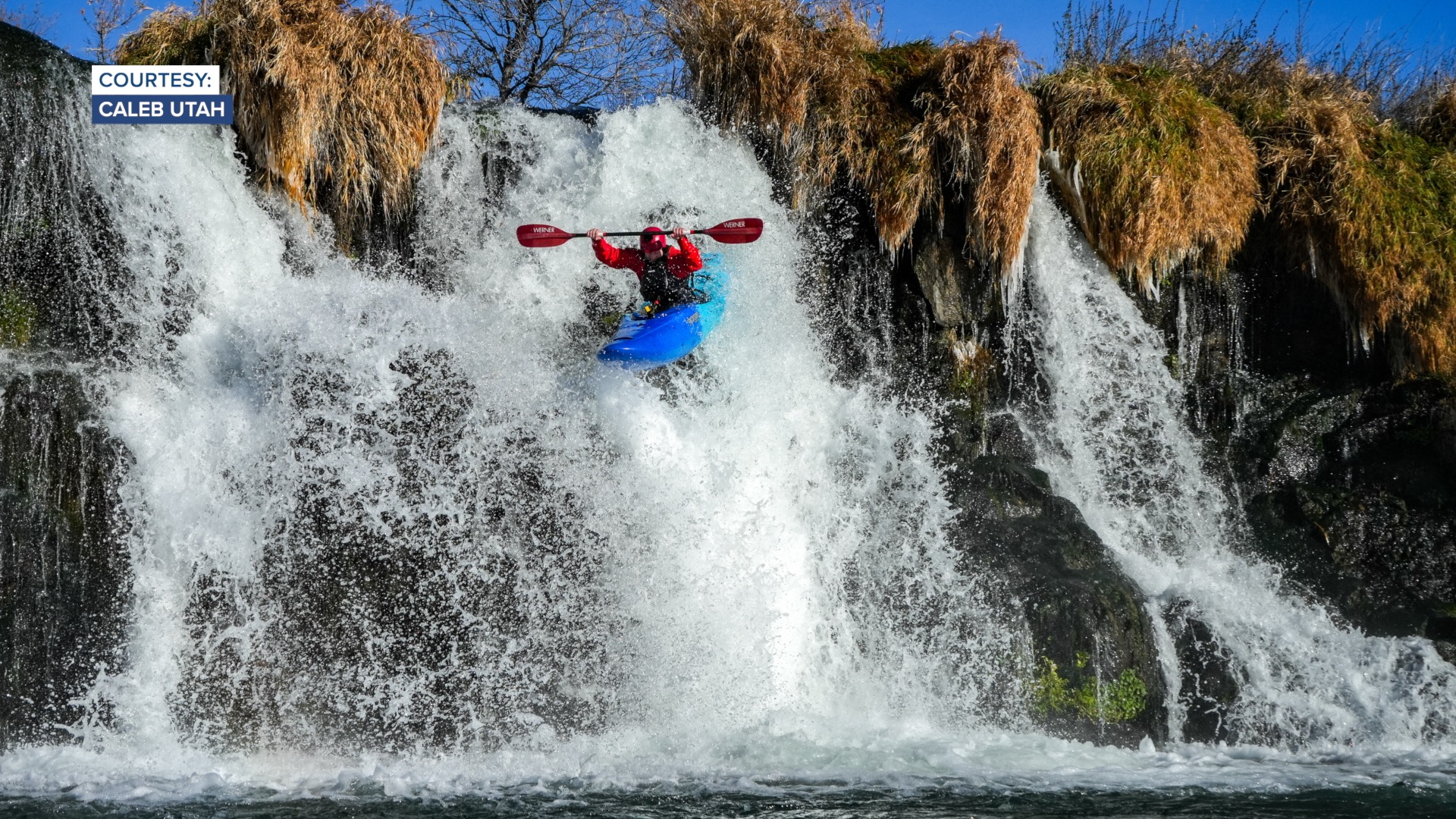 Kayaking waterfalls