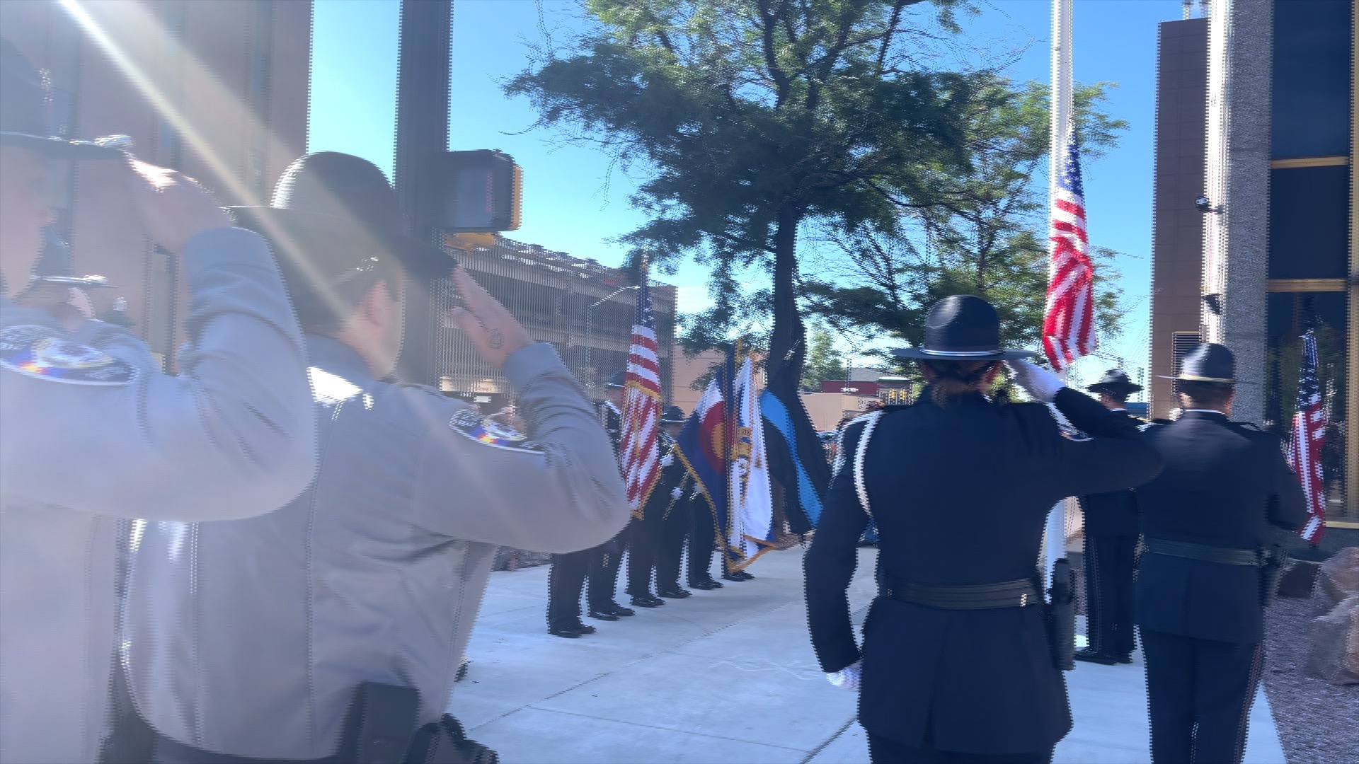 Community pays respects to fallen Deputy Andrew Peery at flag raising ceremony