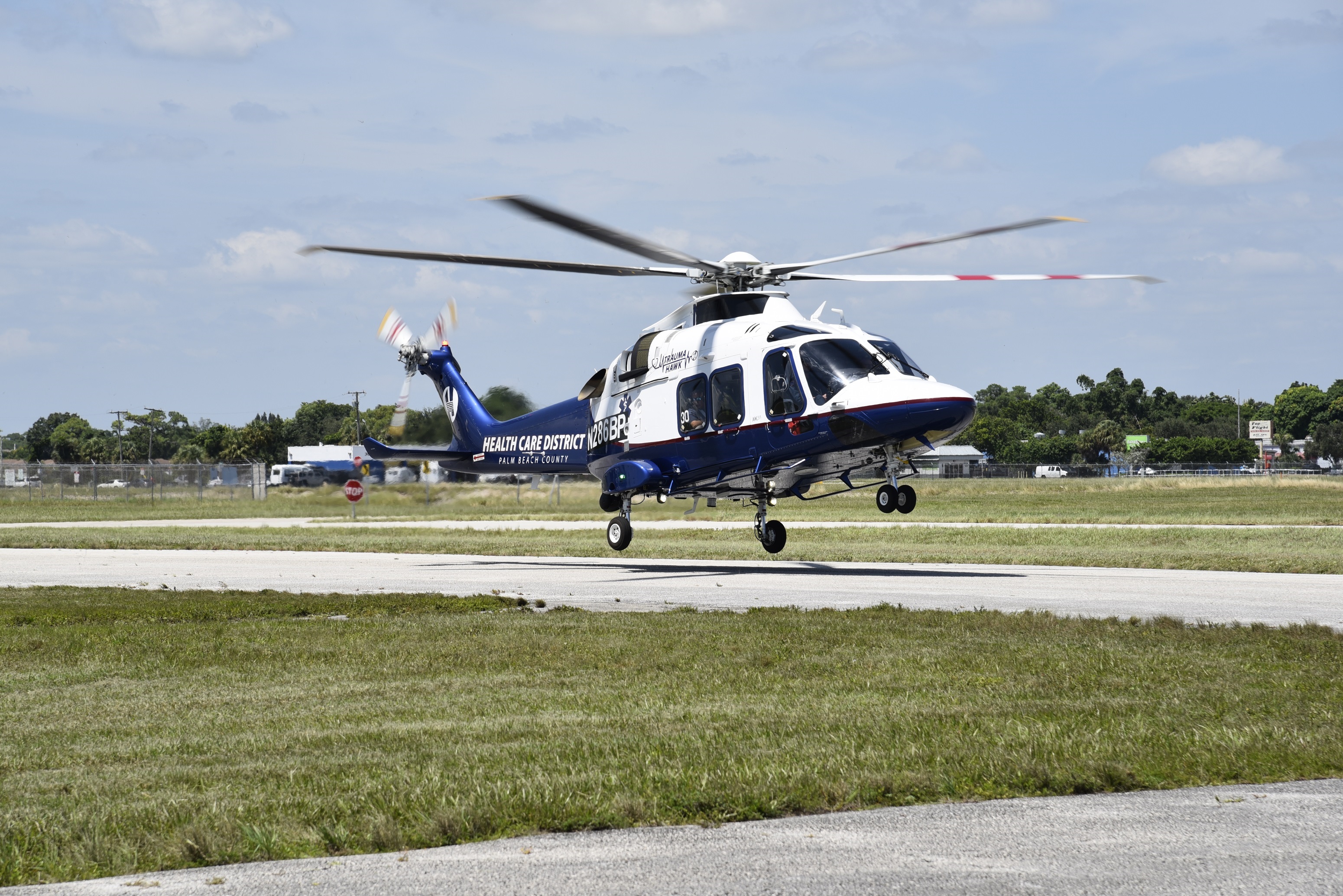 A Leonardo AW169 helicopter is among two to join the Trauma Hawk fleet run by the Palm Beach County Health District. September 2023