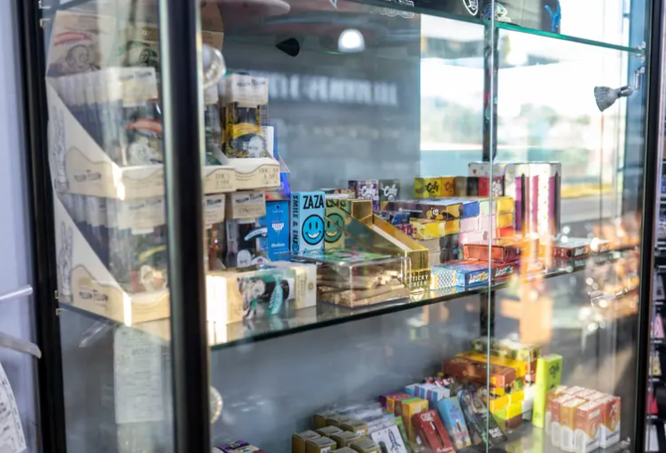 Various Delta 8 THC products on display at a convenience store in Spring Branch on Feb. 9, 2023.