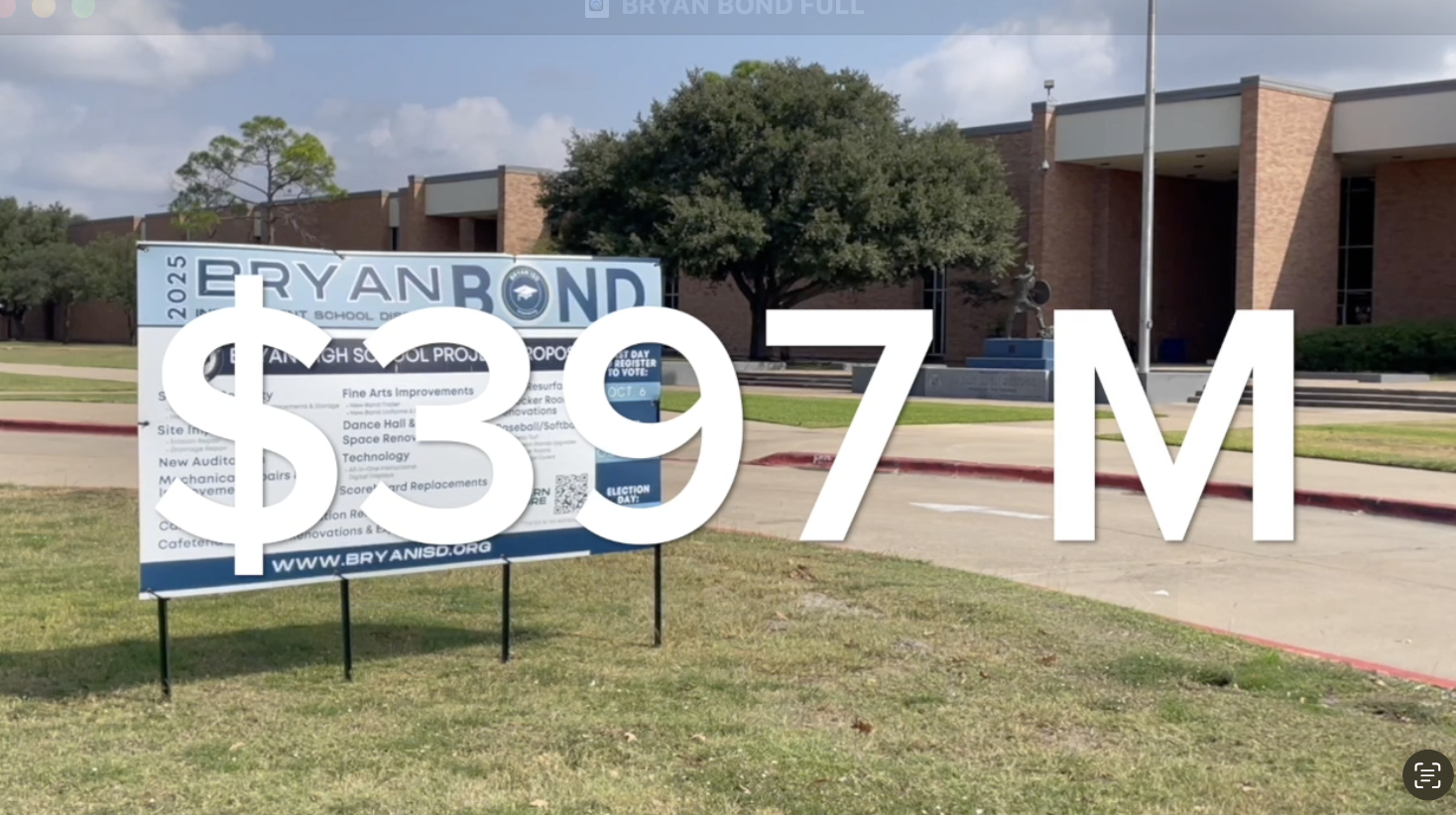 Voters to decide on major school improvements in Bryan ISD bond election