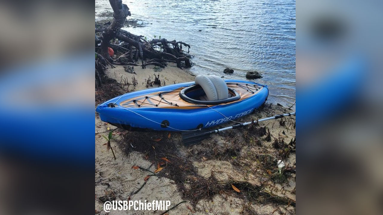 Cuban migrant arrives by kayak, Aug. 21, 2022