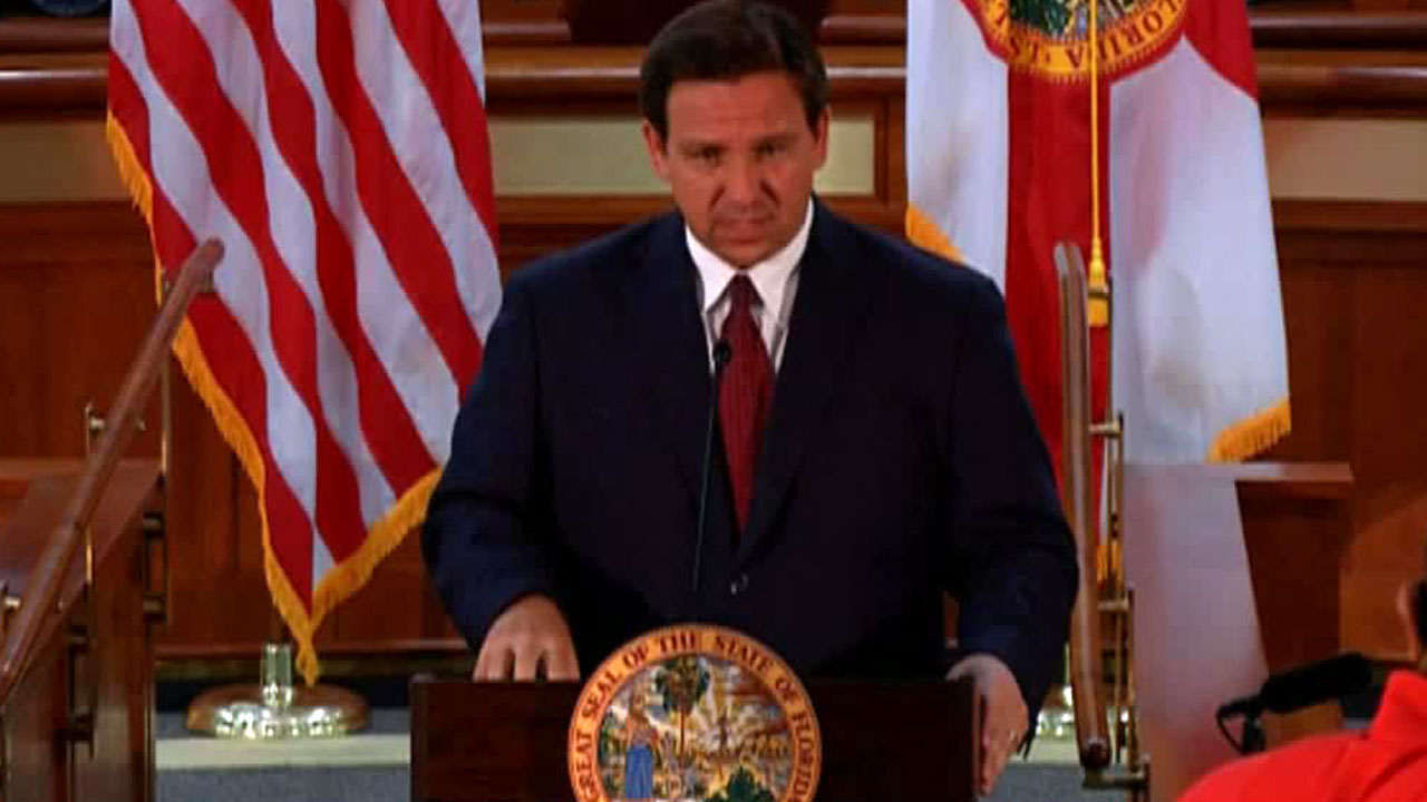 Gov. Ron DeSantis news conference at the state Capitol on March 8, 2021