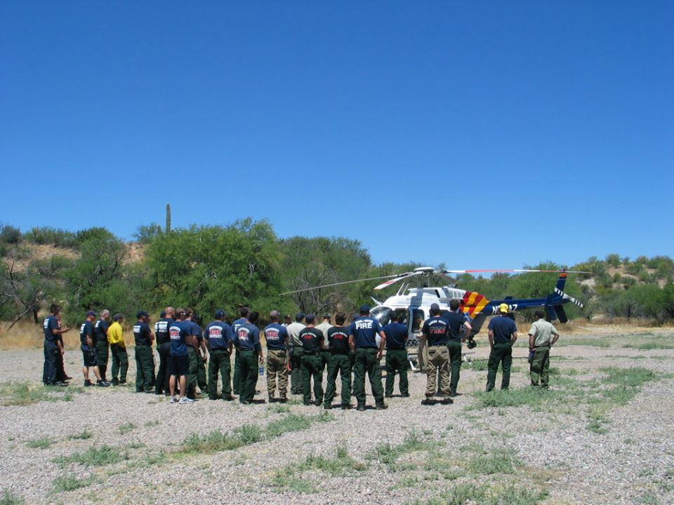 Firefighters at the Bighorn Fire