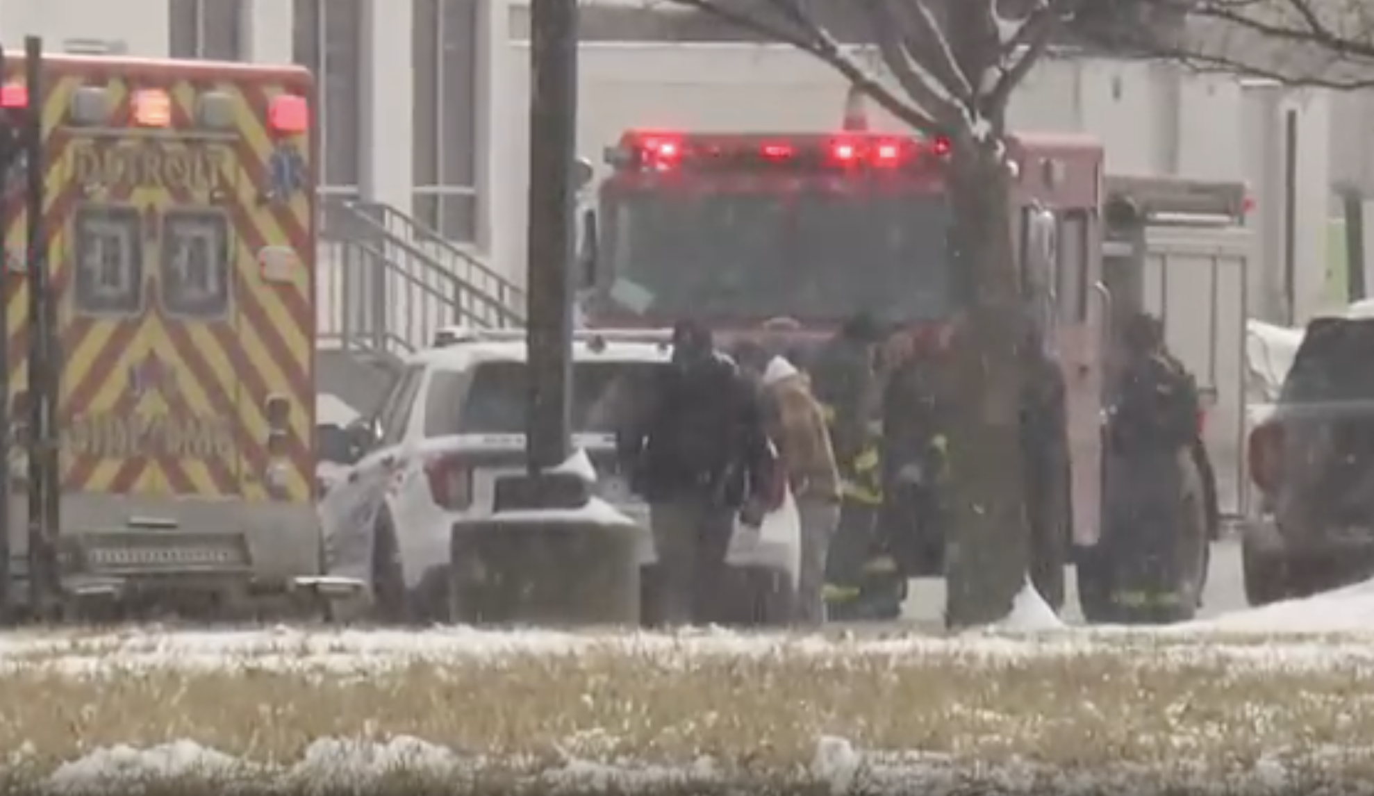 Crash into Detroit warehouse