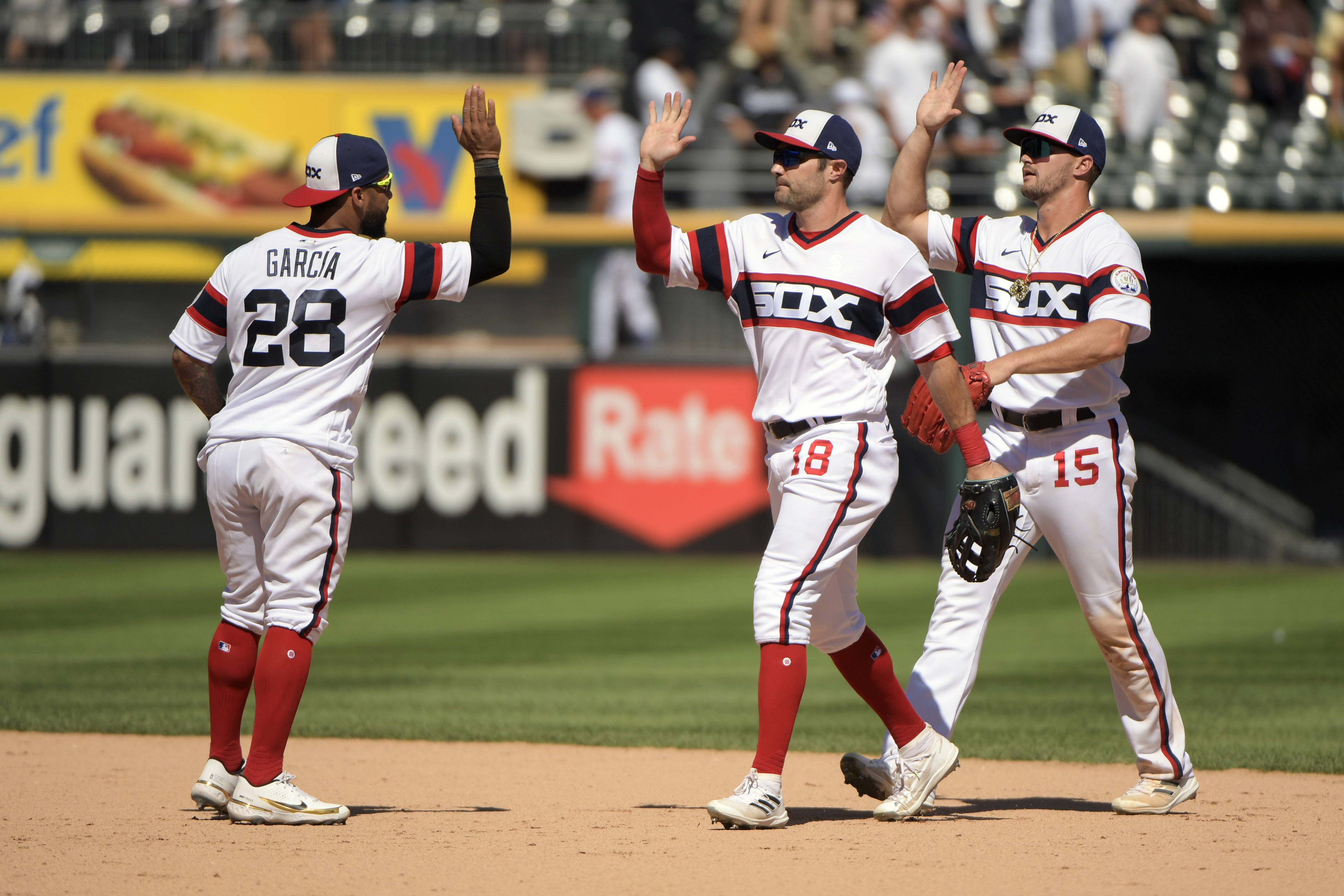 Leury Garcia, AJ Pollock, Adam Enge White Sox Baseball