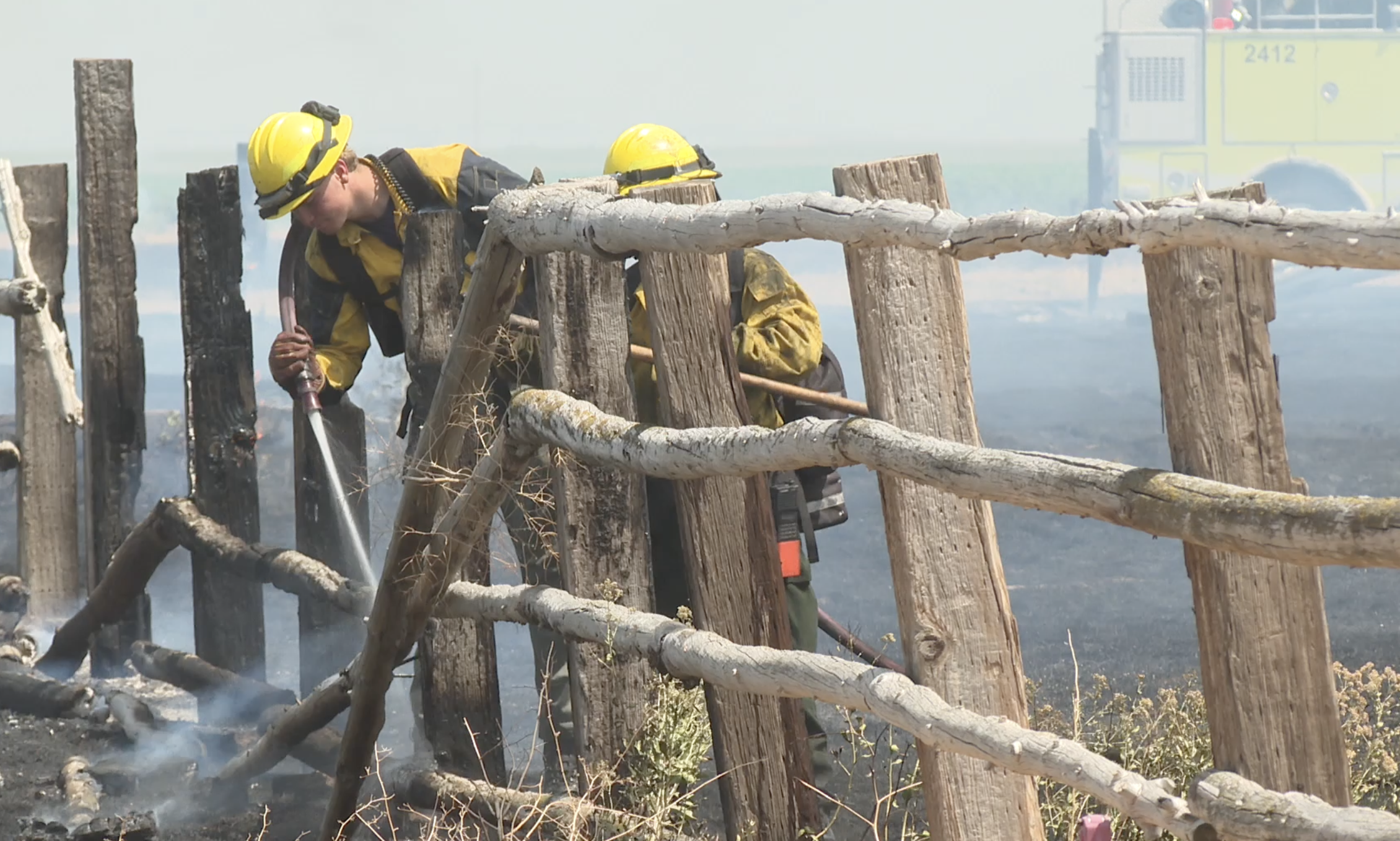 Salvage yard fire stopped