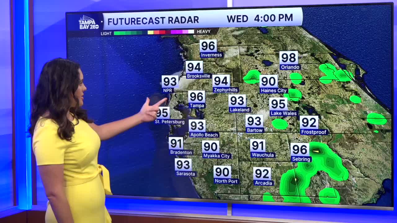Forecast: Isolated PM chance of storms with highs in the 90s