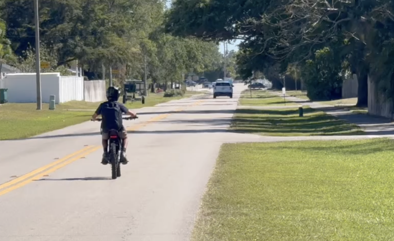 E-bike rider in North Naples