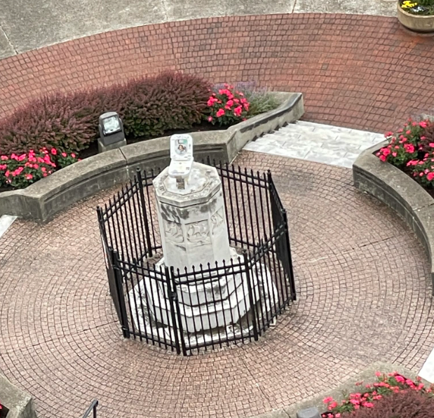 Columbus statue remains