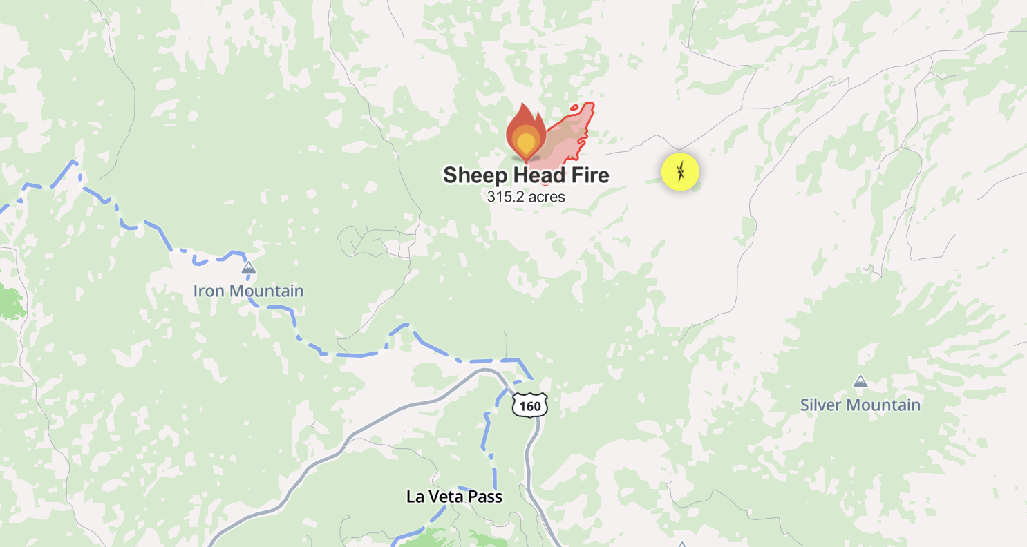 Wildfire perimeter map