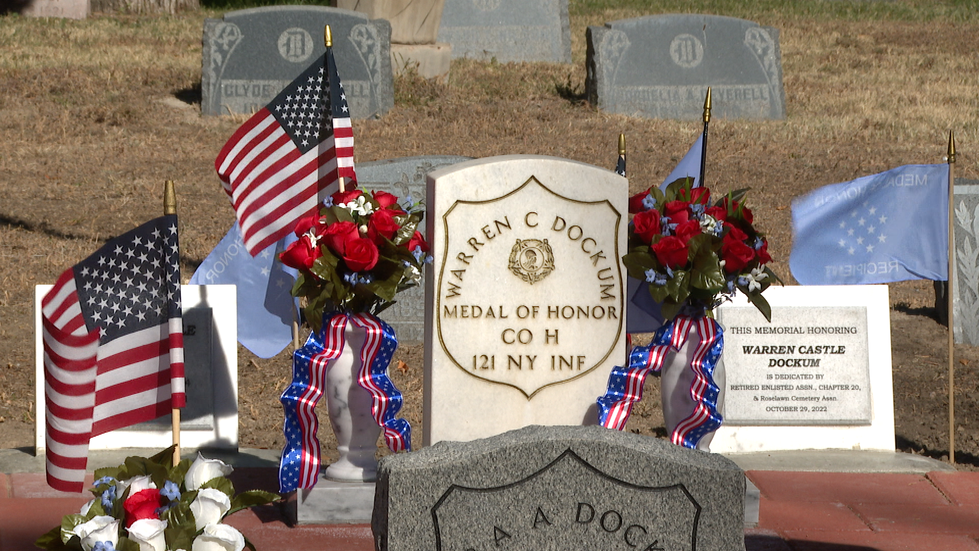 Gravesite of Civil War veteran Warren C Dockum