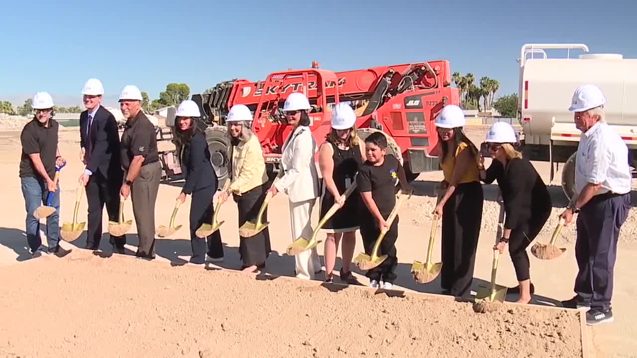 Officials and students break ground on new Wengert Elementary school in east valley