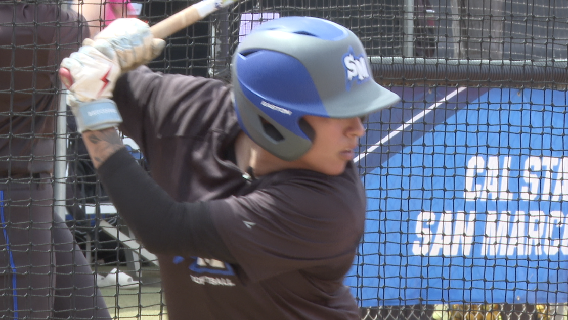 Albayati hitting during practice on Thursday. 