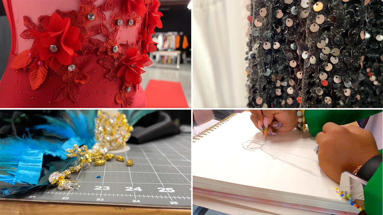 Port St. Lucie fashion designer Kallee Jackson works on Taylor Swift-inspired dresses.jpg