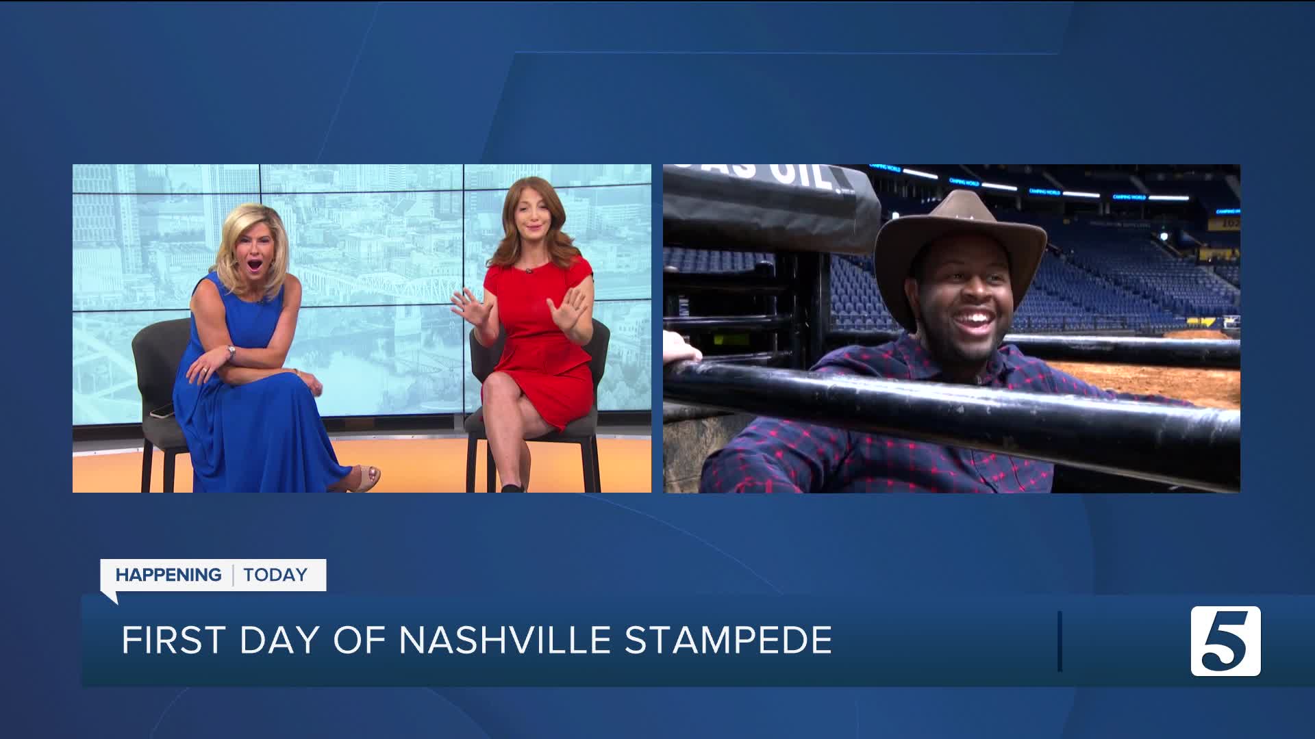 Reporter saddles up ahead of Nashville Stampede pro bull riding event