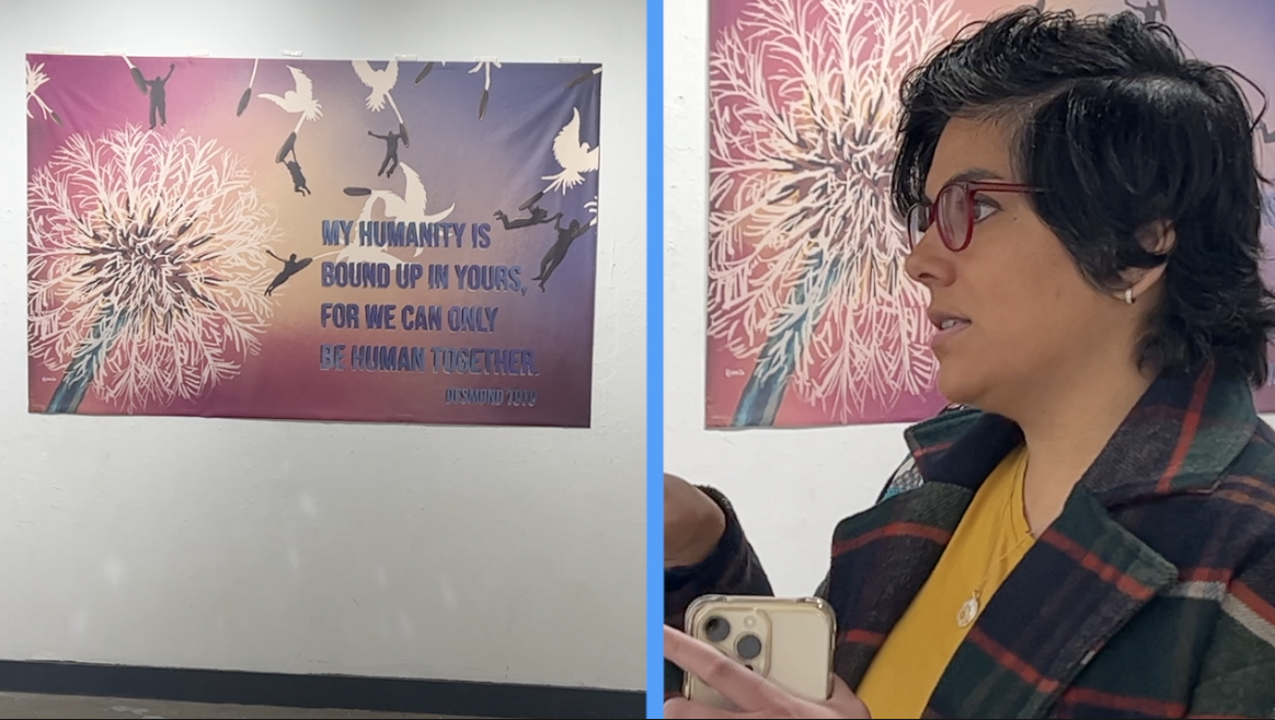 Nipa Thakkar Eason and the STAC mural