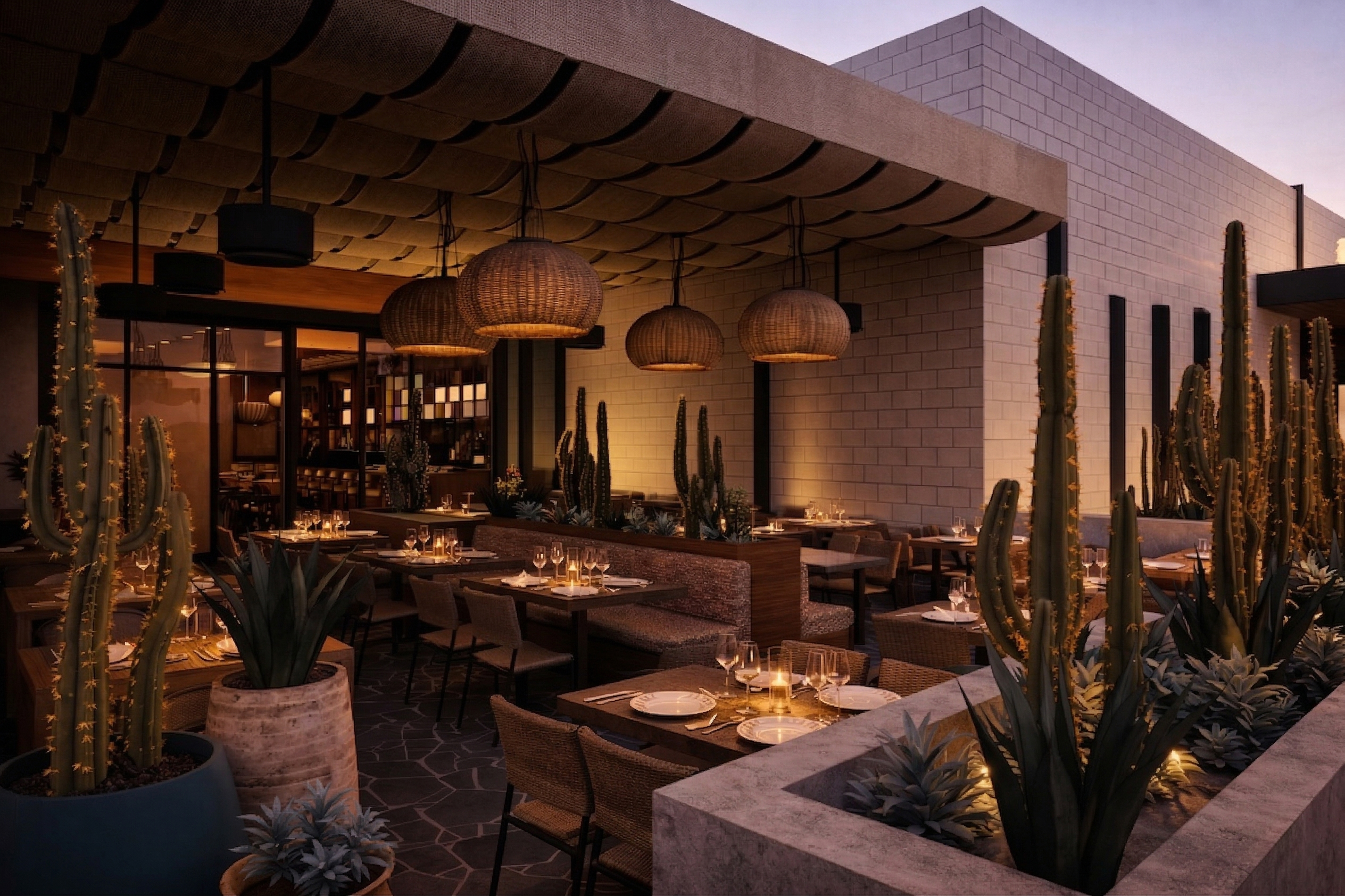Rendering of dining area| Magdaleña in Goodyear, AZ. 