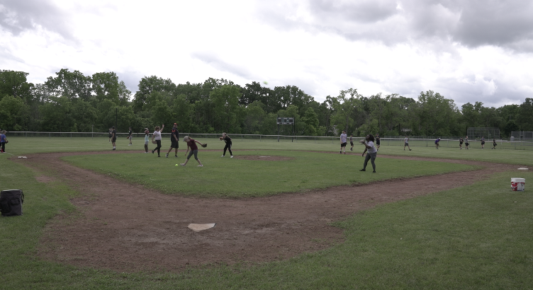 Baseball camp at King Center