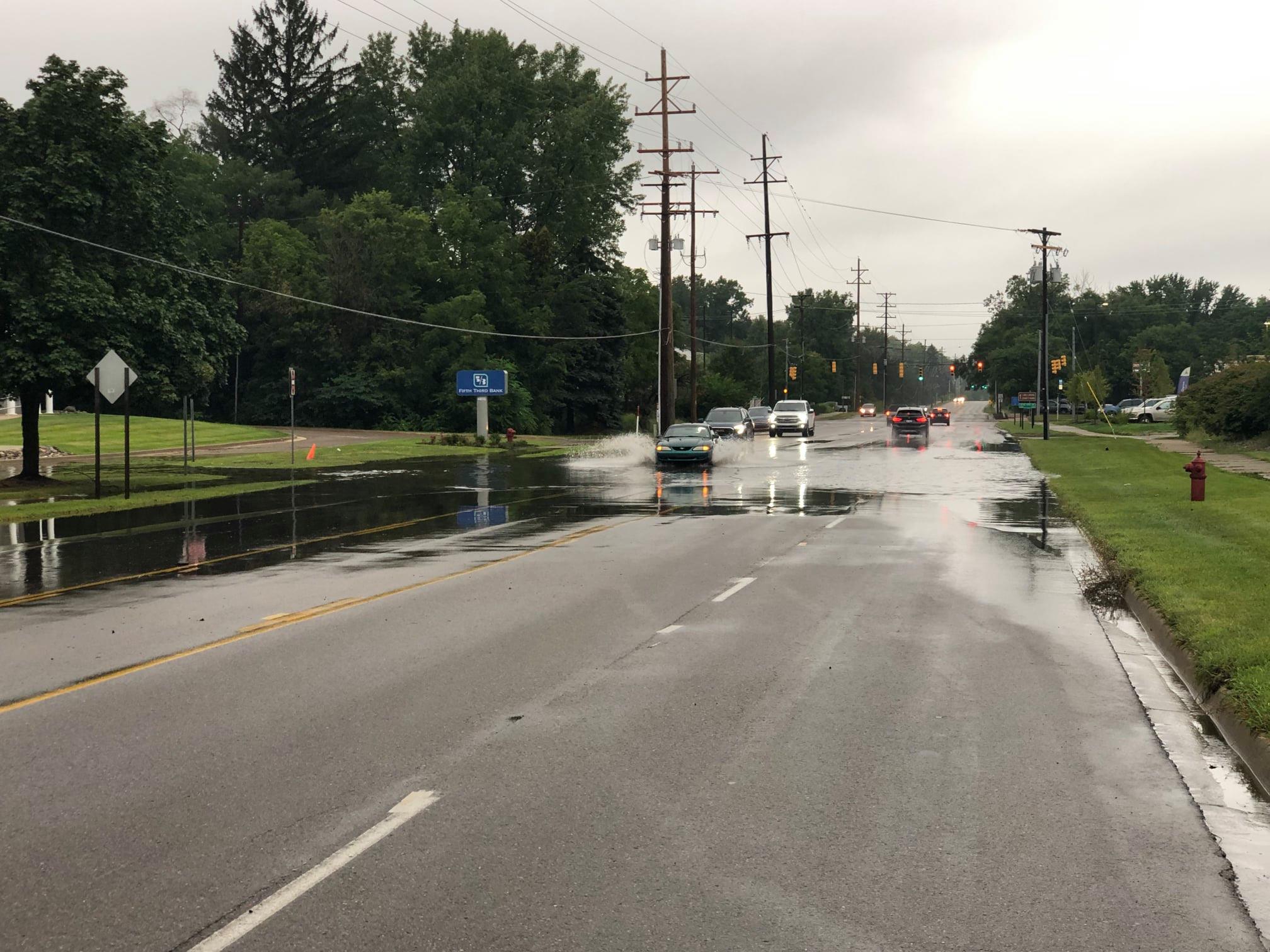 Flooding after storms on Wednesday night