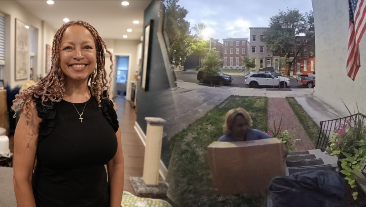 Jiri Cruz (left) and her good samaritan neighbor (right)